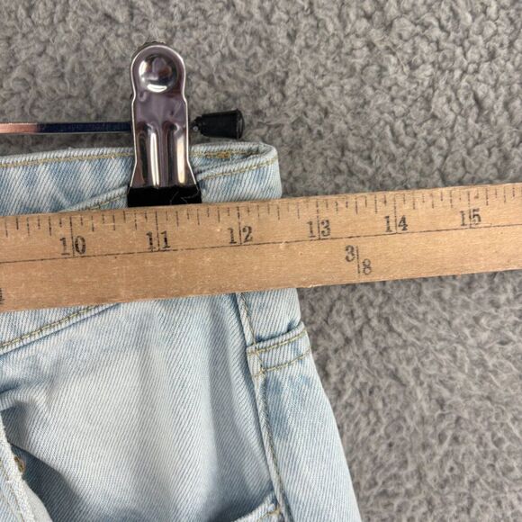 Grey Lab Los Angeles High Rise Straight Leg Jeans Size 24 | Light Wash 100% Cott - Picture 9 of 16